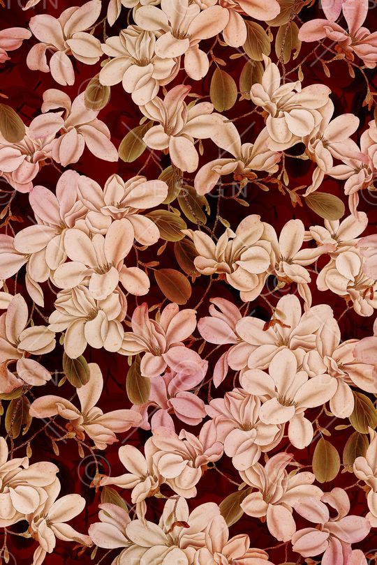 水彩花卉印花华亿平台图片