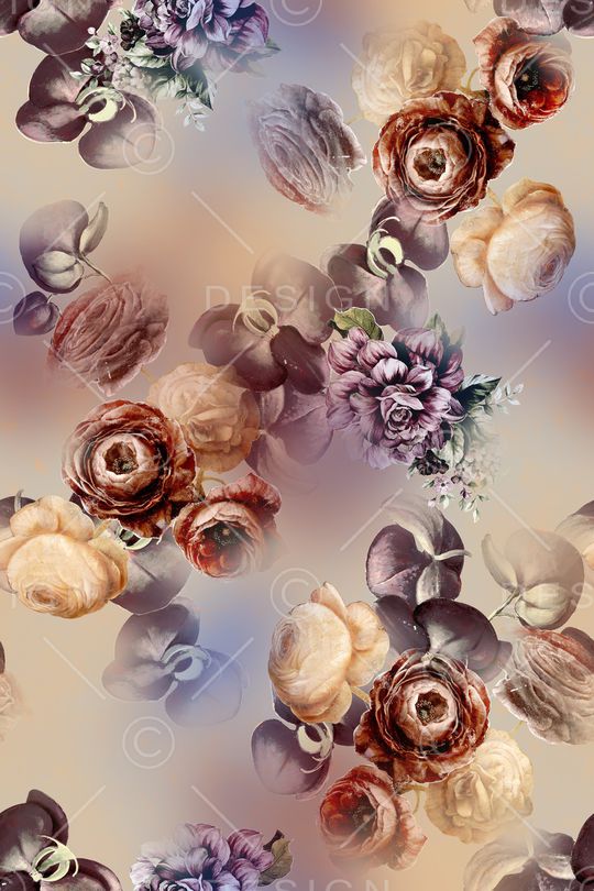 花卉印花华亿平台图片