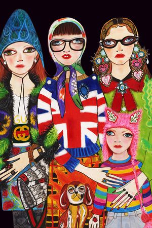 女装印花华亿平台图片