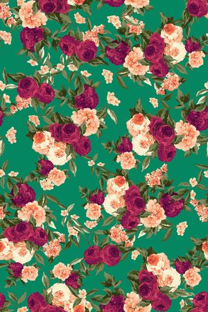 花卉印花华亿平台图片