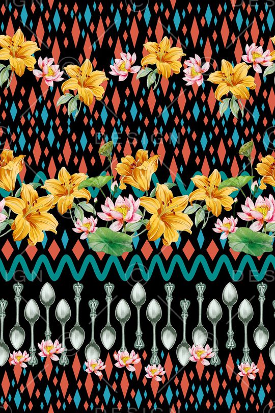 花卉印花华亿平台图片