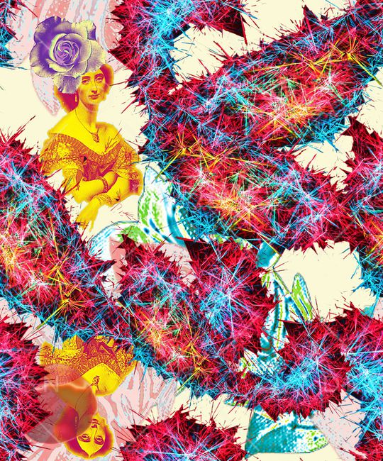 抽象印花华亿平台图片