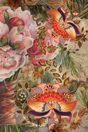 花卉印花华亿平台图片