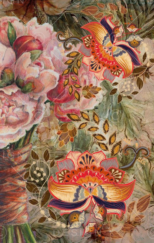 花卉印花华亿平台图片