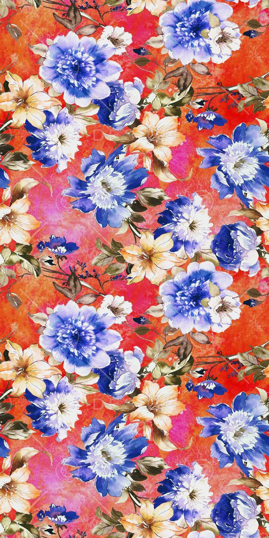 彩底花卉印花华亿平台图片