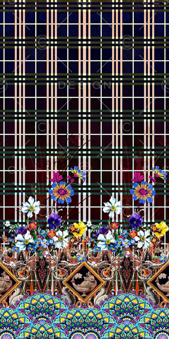 格子印花华亿平台图片