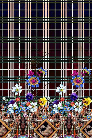 格子印花华亿平台图片