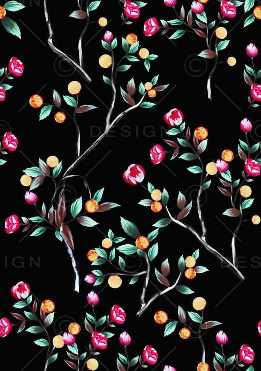 花卉印花华亿平台图片