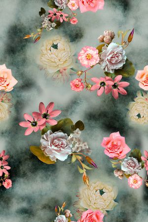 水墨风印花华亿平台图片