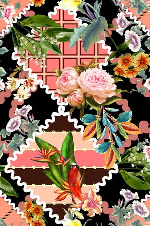 花卉印花华亿平台图片