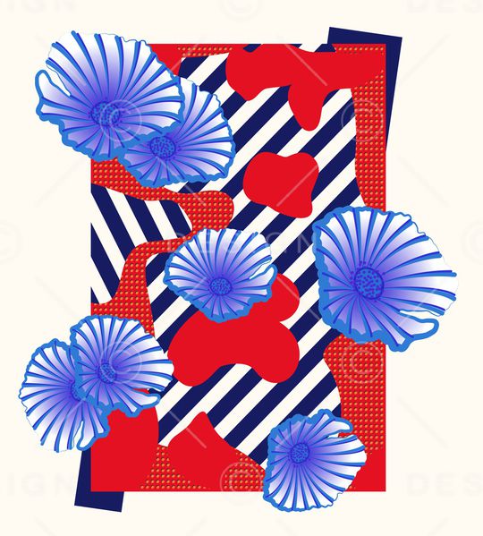 花卉印花华亿平台图片