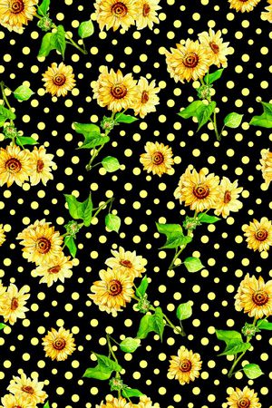 向日葵印花华亿平台图片