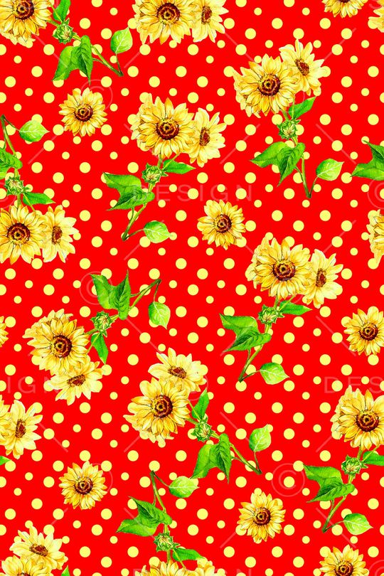 向日葵印花华亿平台图片