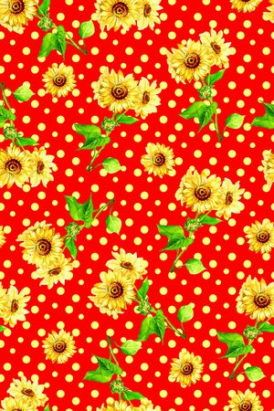 向日葵印花华亿平台图片