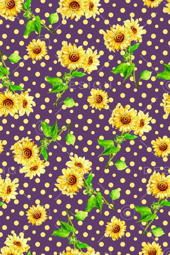 向日葵印花华亿平台图片