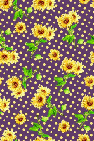 向日葵印花华亿平台图片