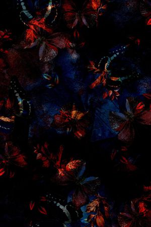 抽象花卉印花华亿平台图片