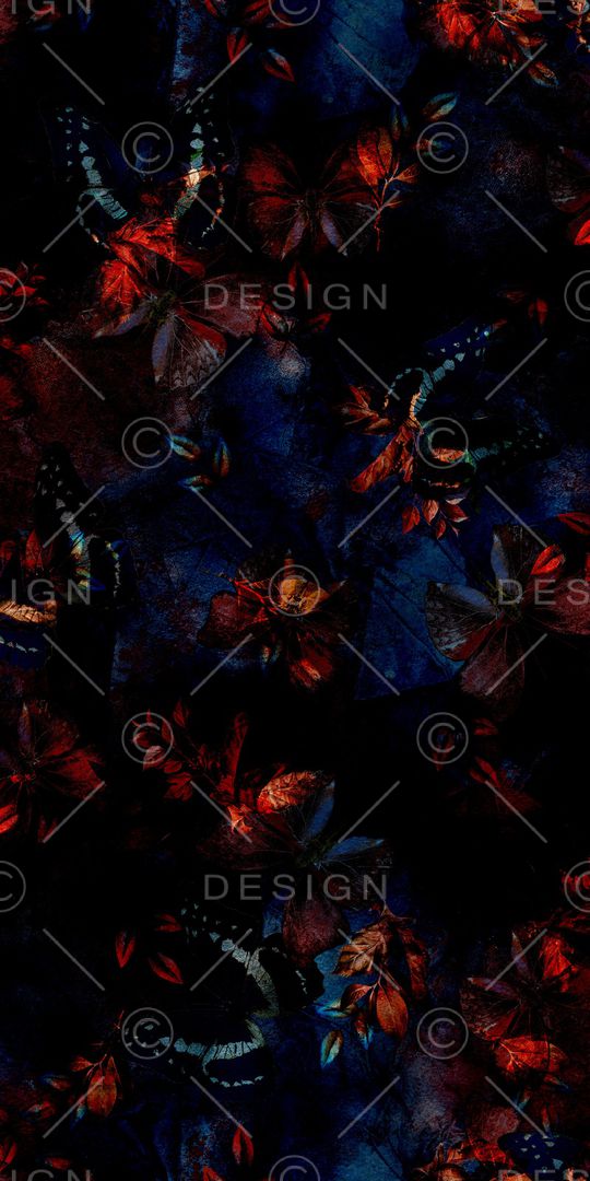 抽象花卉印花华亿平台图片