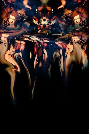 抽象花卉印花华亿平台图片