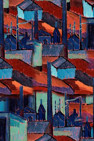 手绘抽象印花华亿平台图片