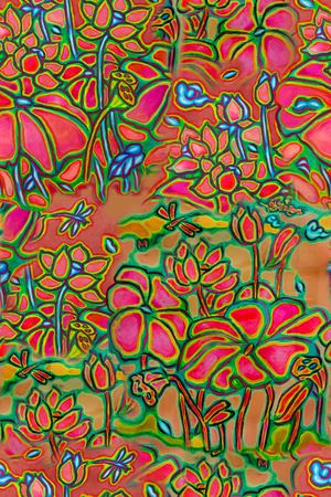 花卉印花华亿平台图片