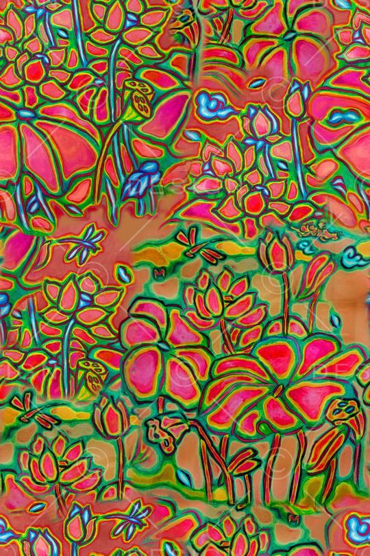 花卉印花华亿平台图片