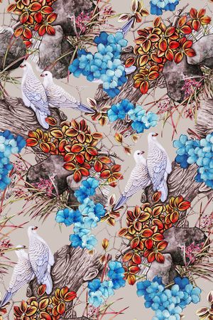 花卉印花华亿平台图片