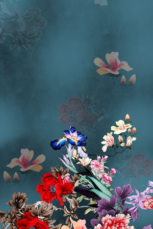 玉兰花印花华亿平台图片