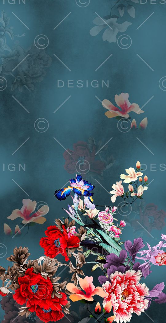 玉兰花印花华亿平台图片