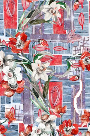 花卉印花华亿平台图片