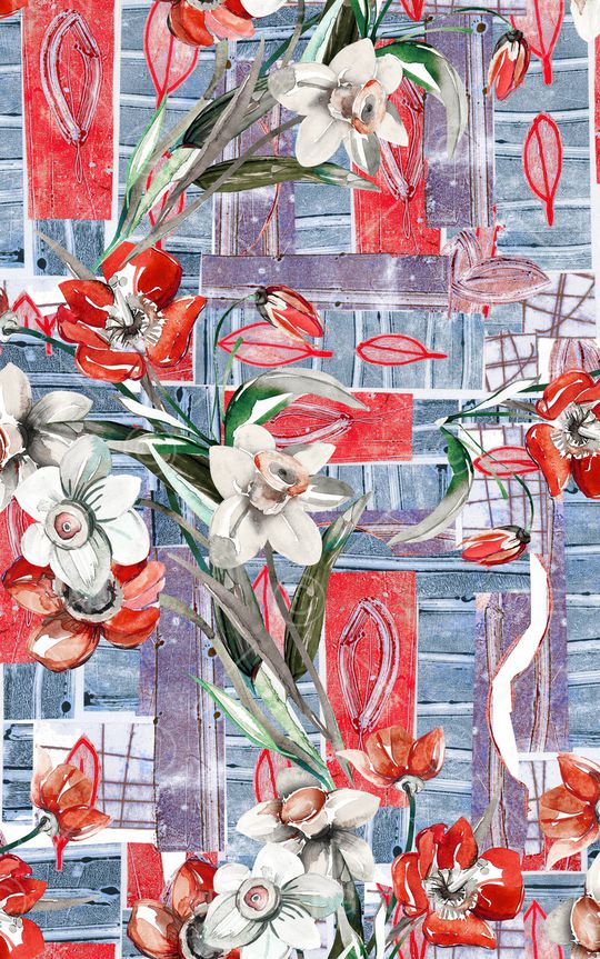 花卉印花华亿平台图片