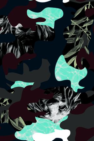 动物花卉印花华亿平台图片