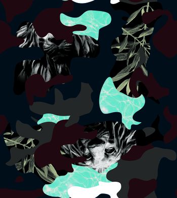 动物花卉印花华亿平台图片