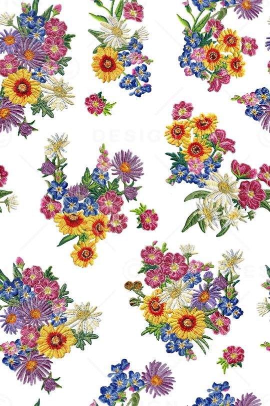 花卉印花华亿平台图片