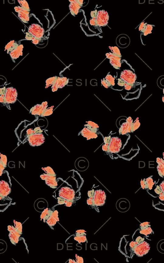 玉兰花印花华亿平台图片