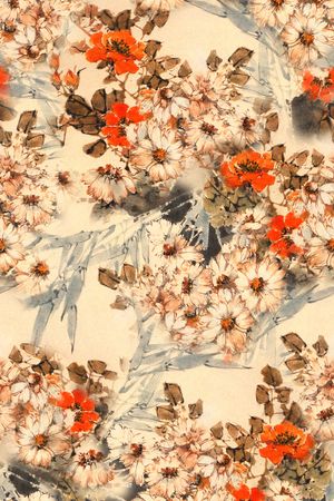 花卉印花华亿平台图片