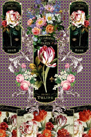 卷草印花华亿平台图片