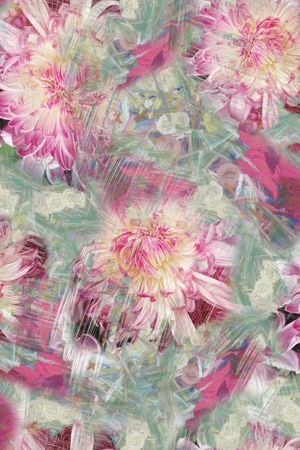 抽象花卉印花华亿平台图片