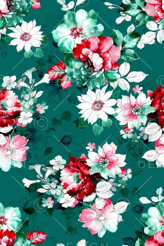 花卉印花华亿平台图片