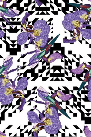 鸢尾花印花华亿平台图片