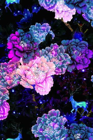 鲜花印花华亿平台图片