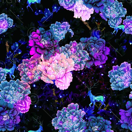 鲜花印花华亿平台图片