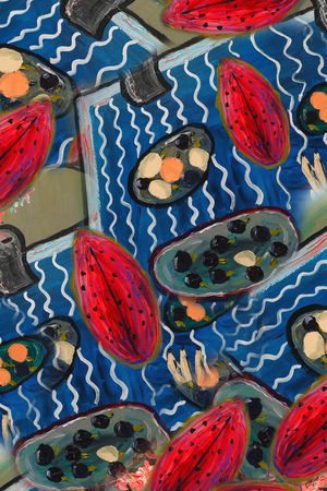 油画华亿平台印花华亿平台图片