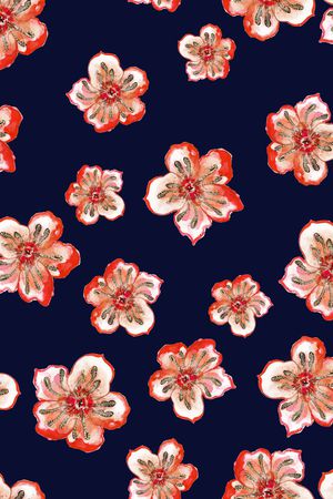 彩底花卉印花华亿平台图片