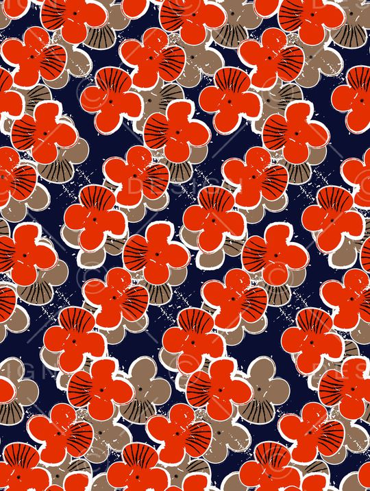 彩底花卉印花华亿平台图片