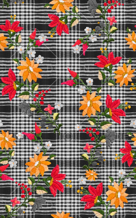 格子印花华亿平台图片