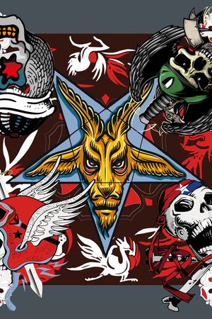 骷髅印花华亿平台图片