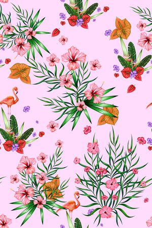 彩底花卉印花华亿平台图片