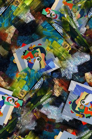 抽象印花华亿平台图片