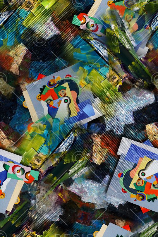 抽象印花华亿平台图片